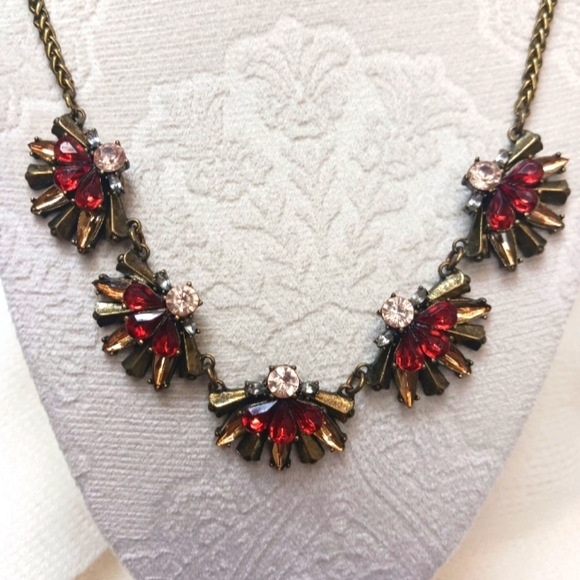 Red & Gold Jewelry Necklace - Picture 1 of 3